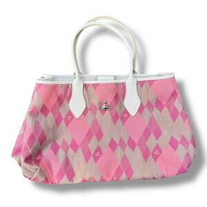 Vivienne Westwood Pink Argyle Handbag